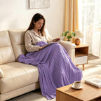 Knit Beige Throw Pillow — 51" - View 2