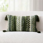 Tufted Boho Beige Throw Pillow Cover — 20" - View 5