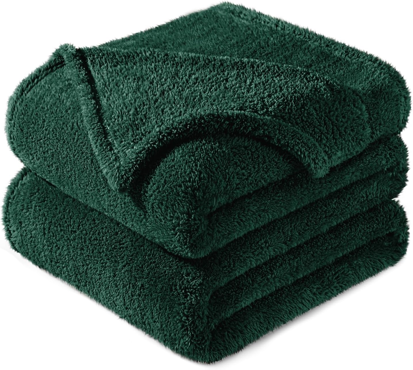 Velvet Luxe Beige Throw Pillow — 60" — Forest Green