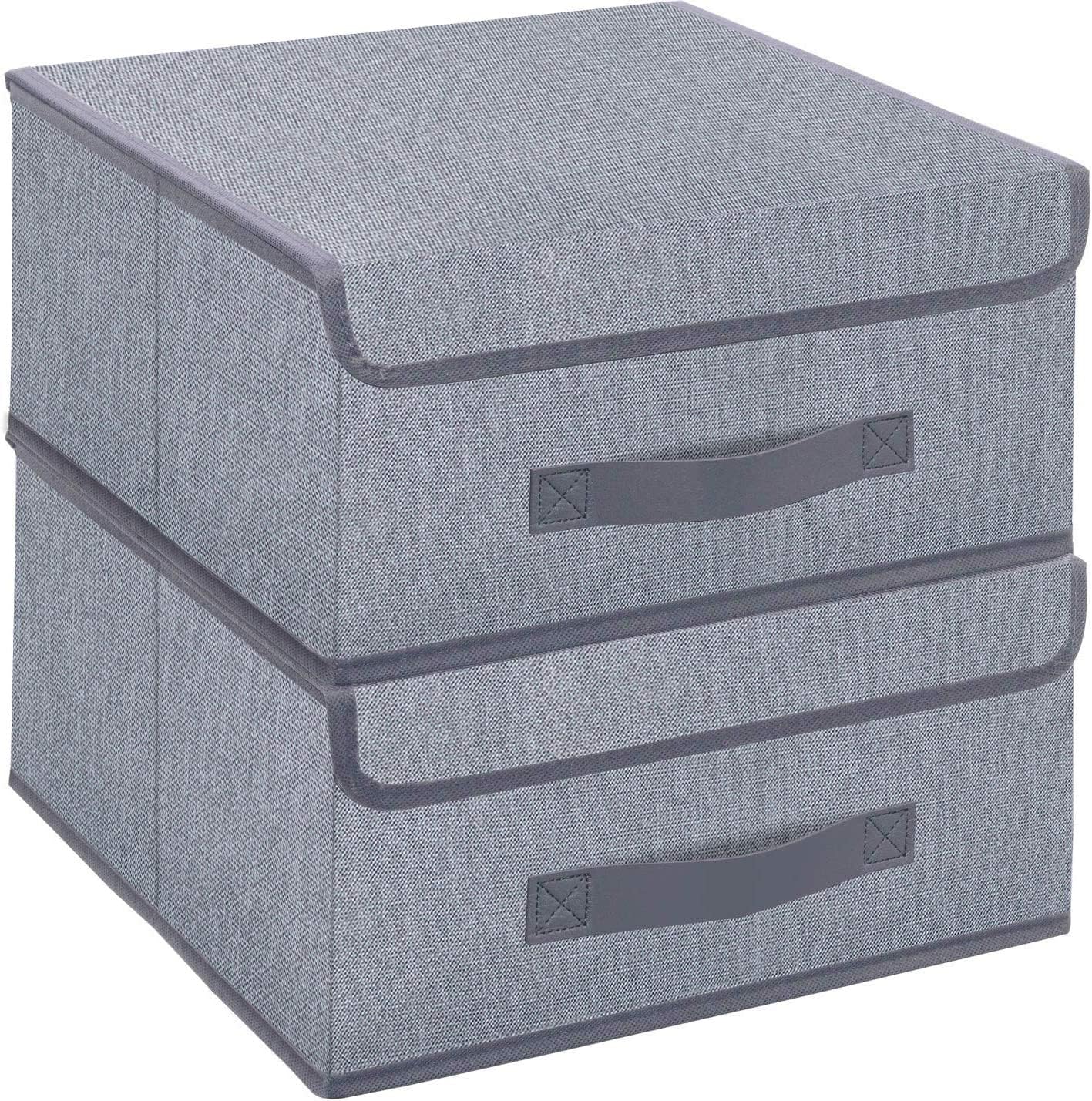 Linen Beige Storage Bin — 13" — Medium-32x32x16cm