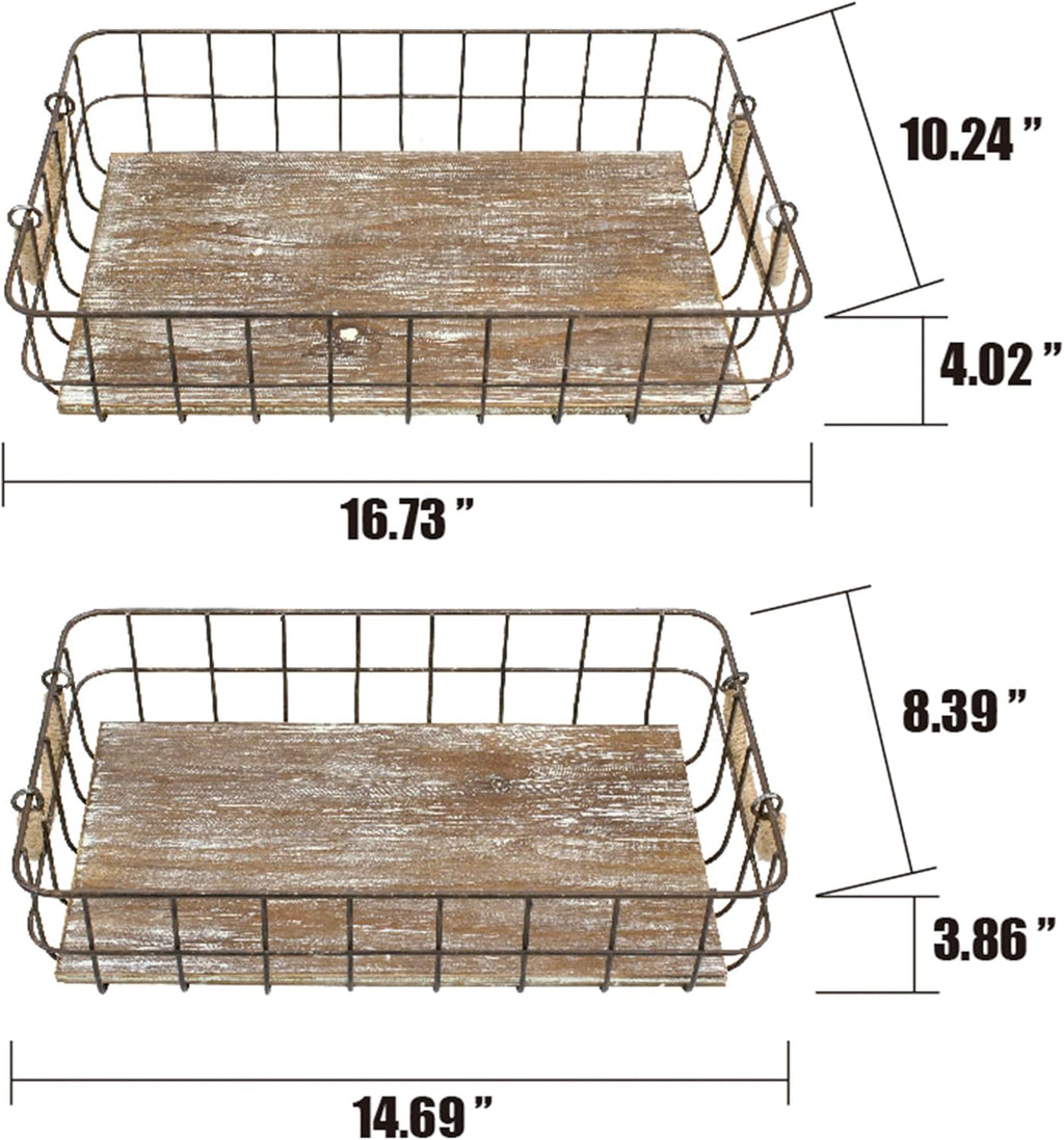 Farmhouse Wood Basket - View 4