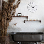 Battery Operated Luxe White Wall Clock — 12" - View 6