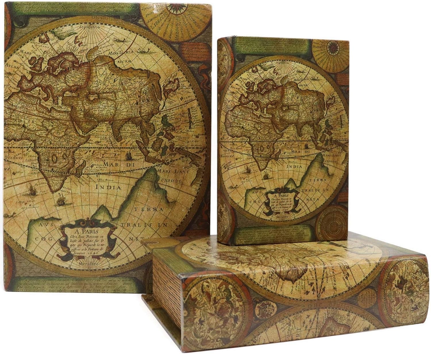 Vintage Farmhouse Blue Storage Basket — Map