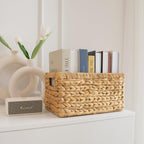Handwoven Boho Rattan Storage Basket — 13.5" - View 3