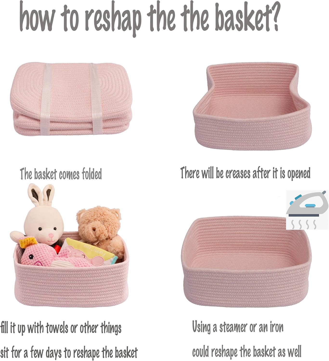 Boho Beige Storage Basket - View 7