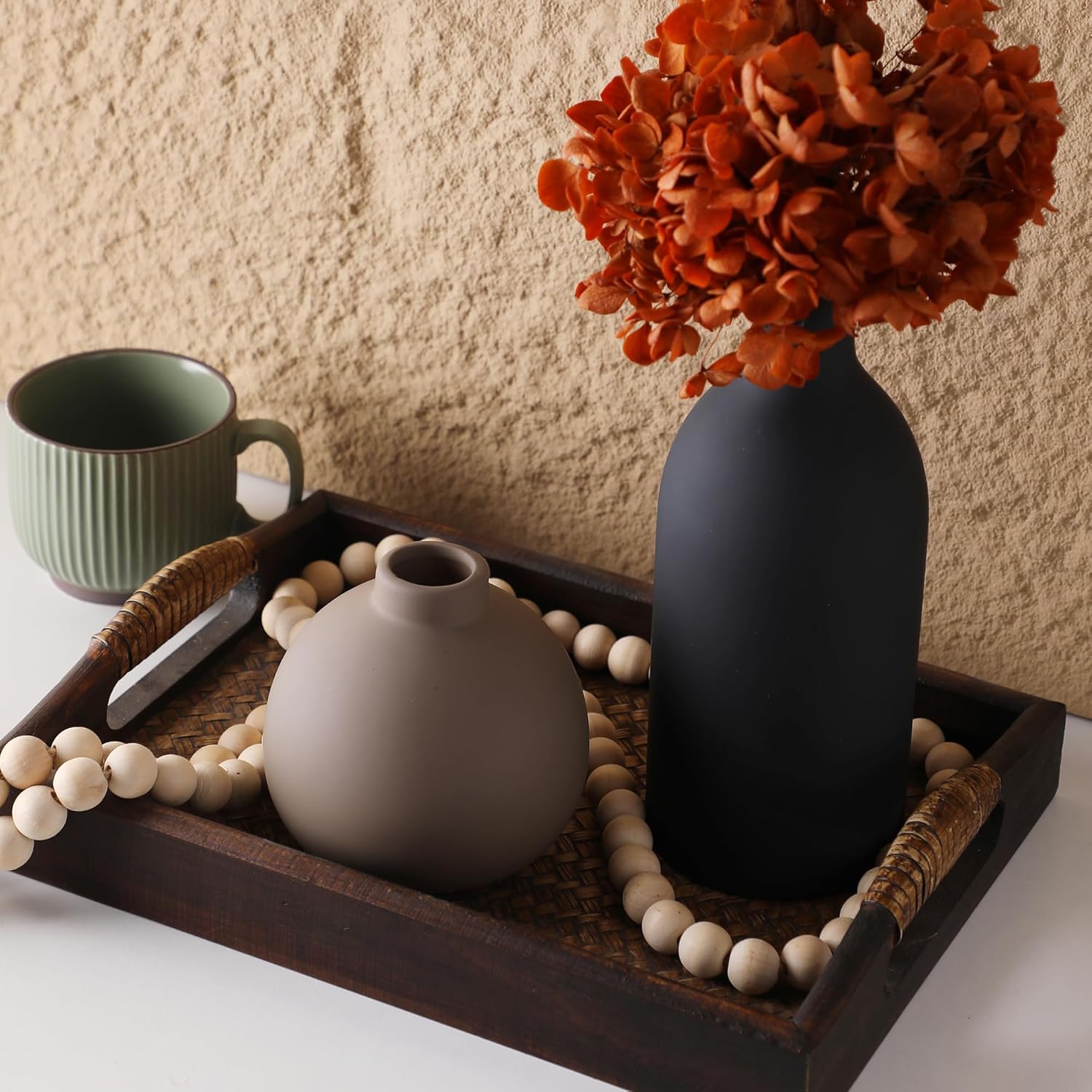 Farmhouse Brown Vase Set — Set of 3 - View 4