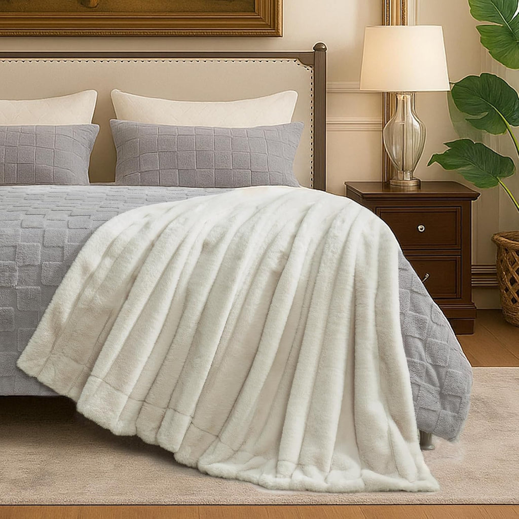 Luxe Beige Throw Pillow — 50" - View 3
