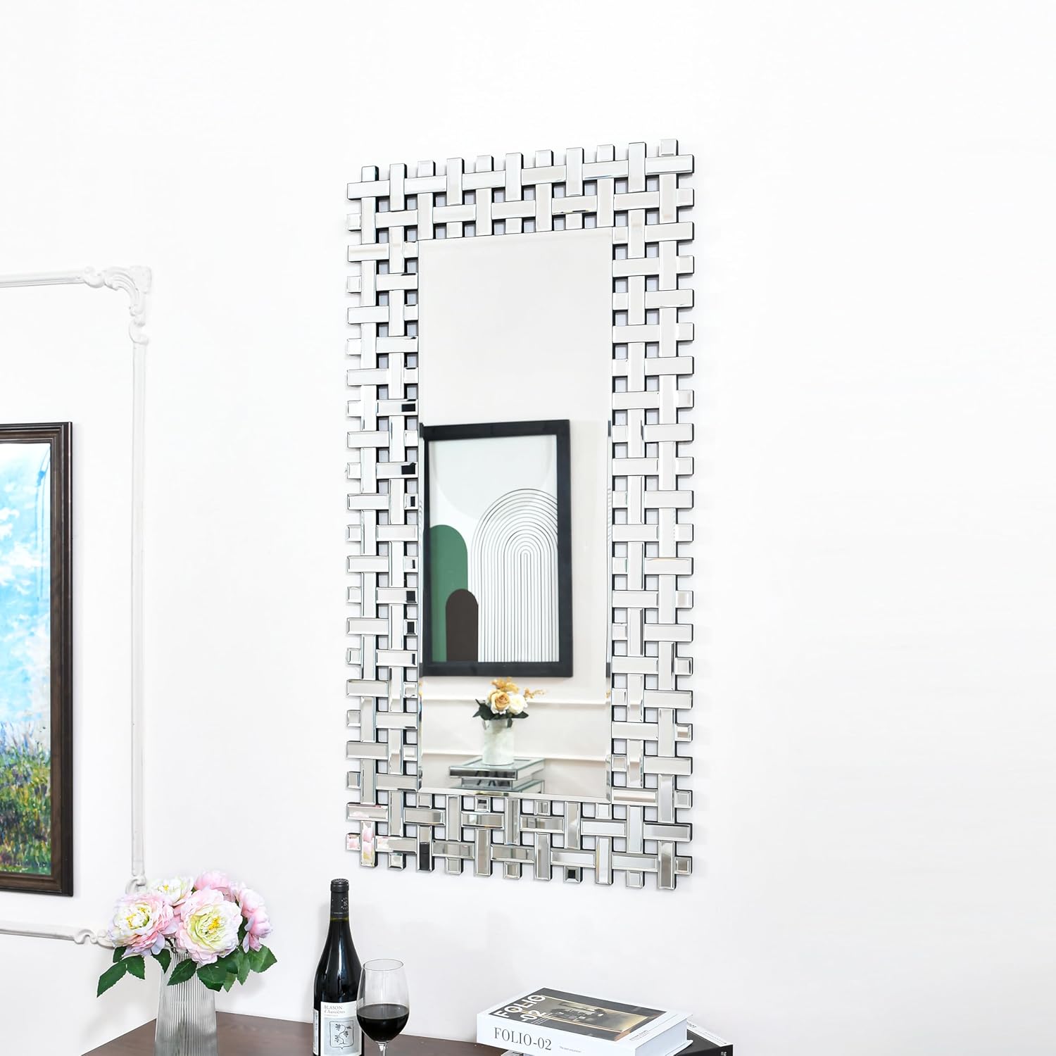 Glass Round Mirror — 32" — A-7