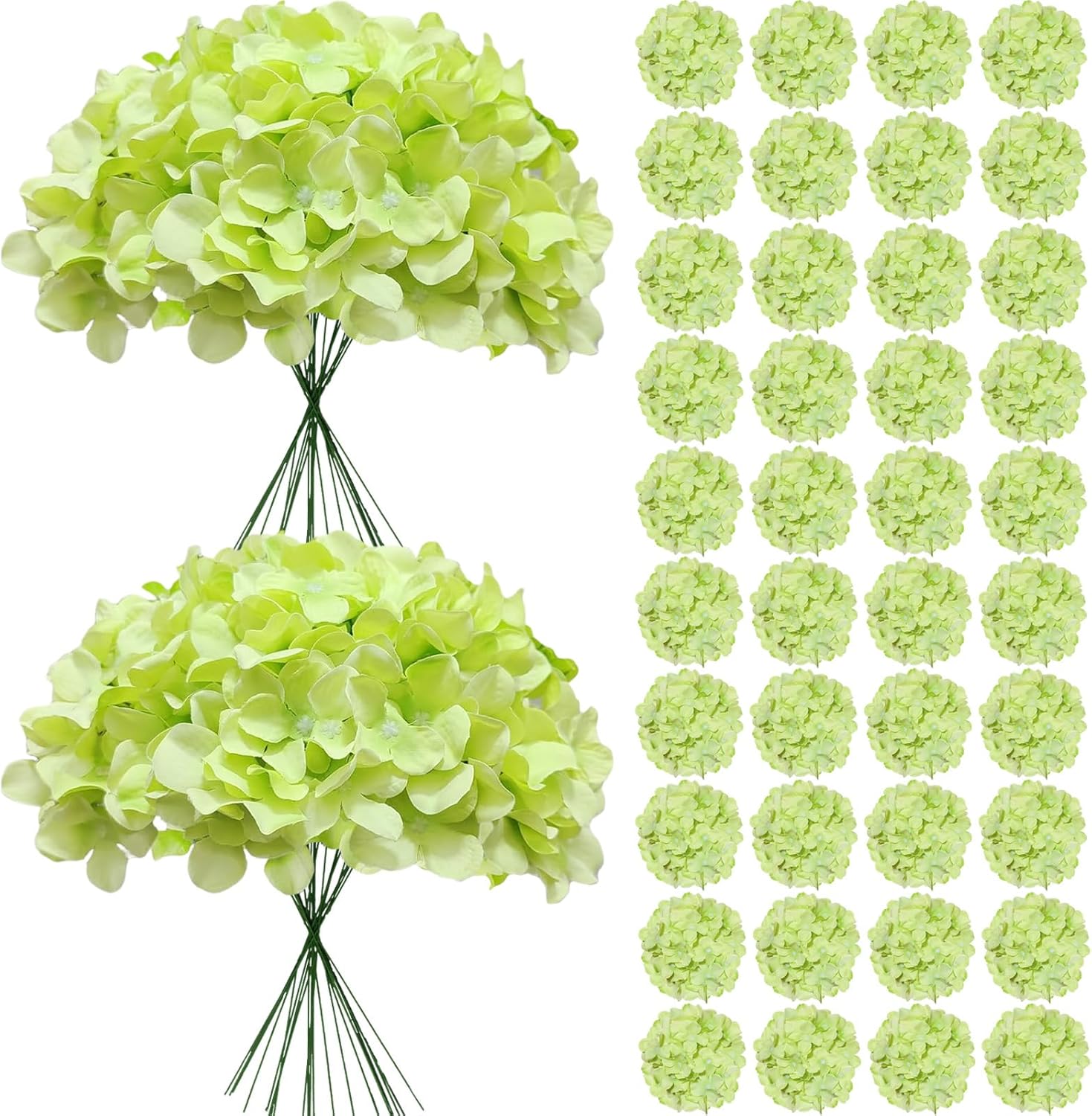 Blue Artificial Flowers — 65 Pcs