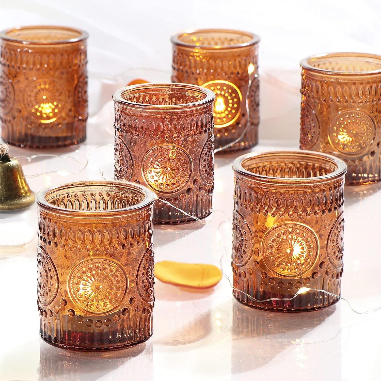 Vintage Blue Candle — Amber
