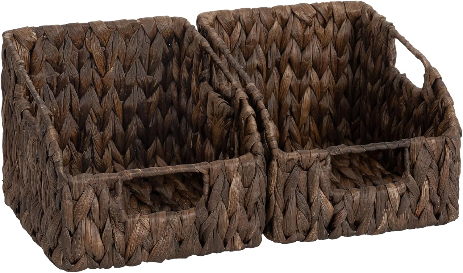 Handwoven Boho Beige Storage Basket — 10" — 2x 8½"L x 10"W x 7½"H