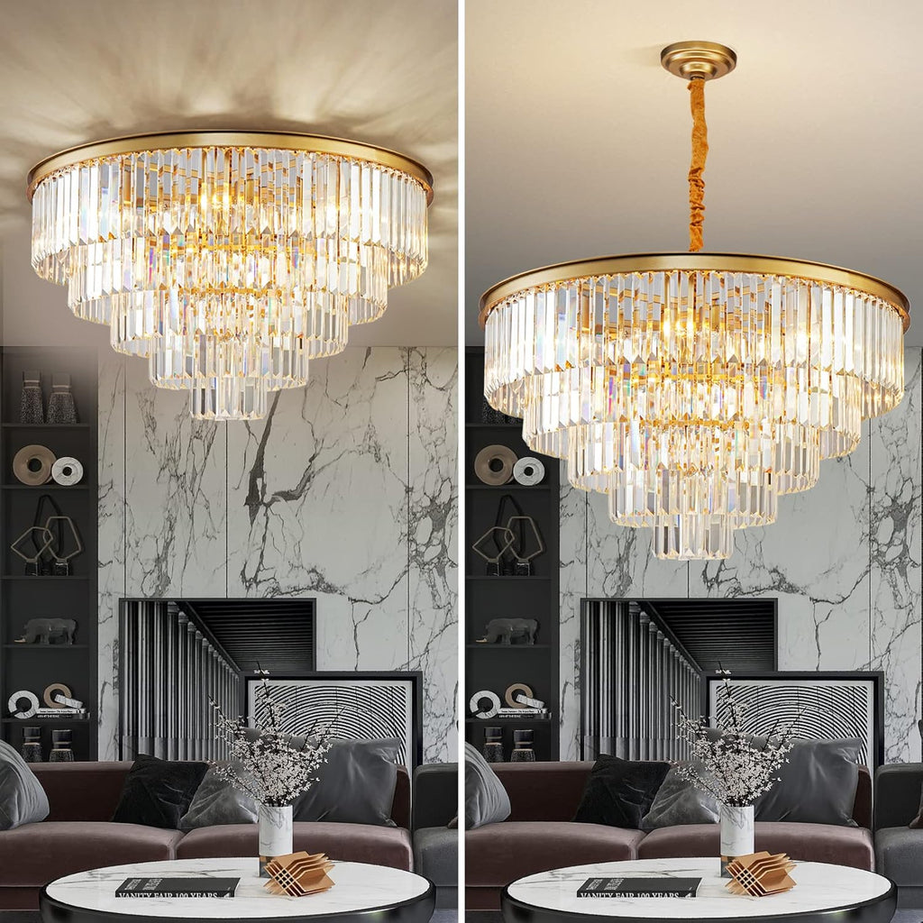 Adjustable Luxe Black Chandelier - View 2