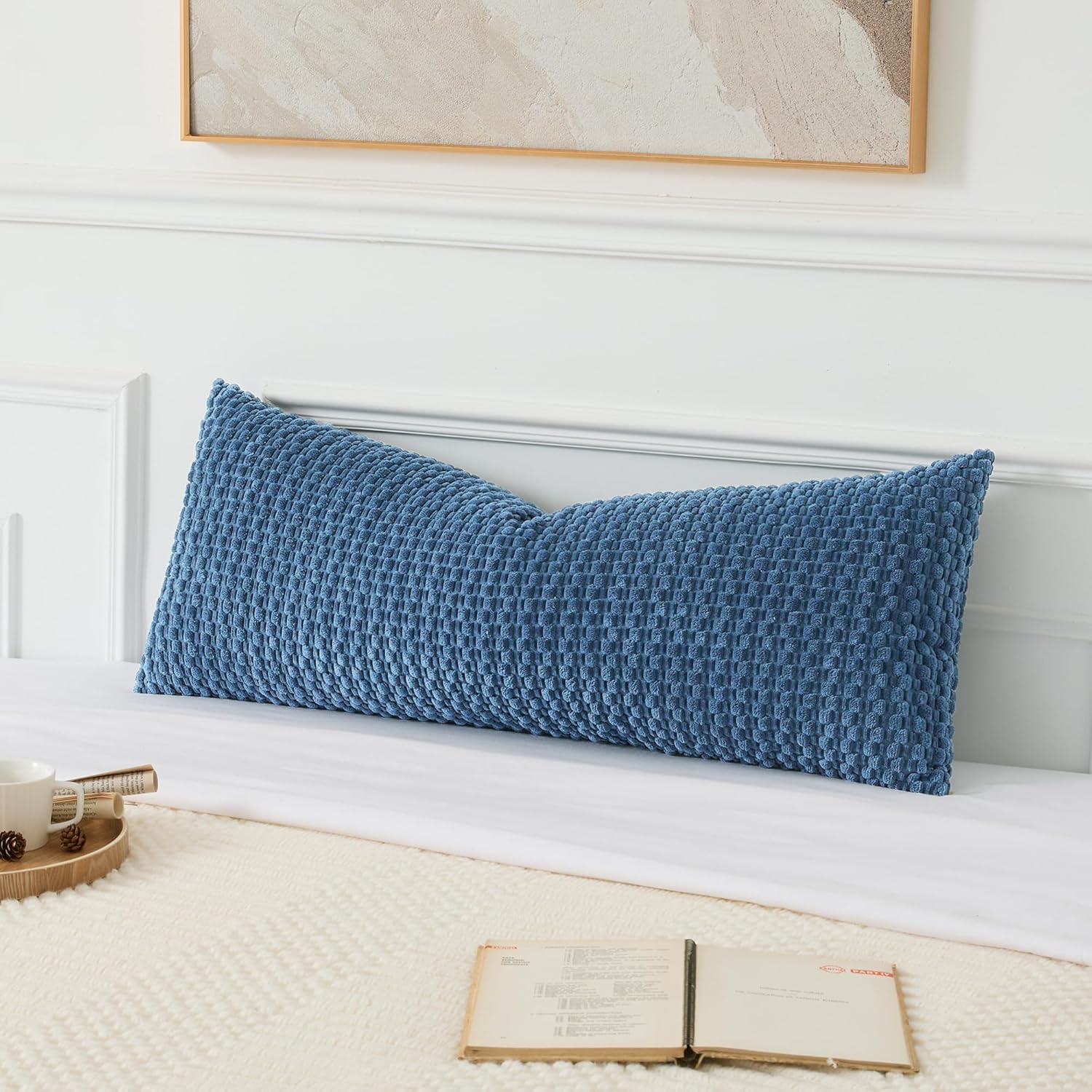 Lumbar Boho Beige Pillow Cover — 24" — 36" x 14" (Pack of 1)
