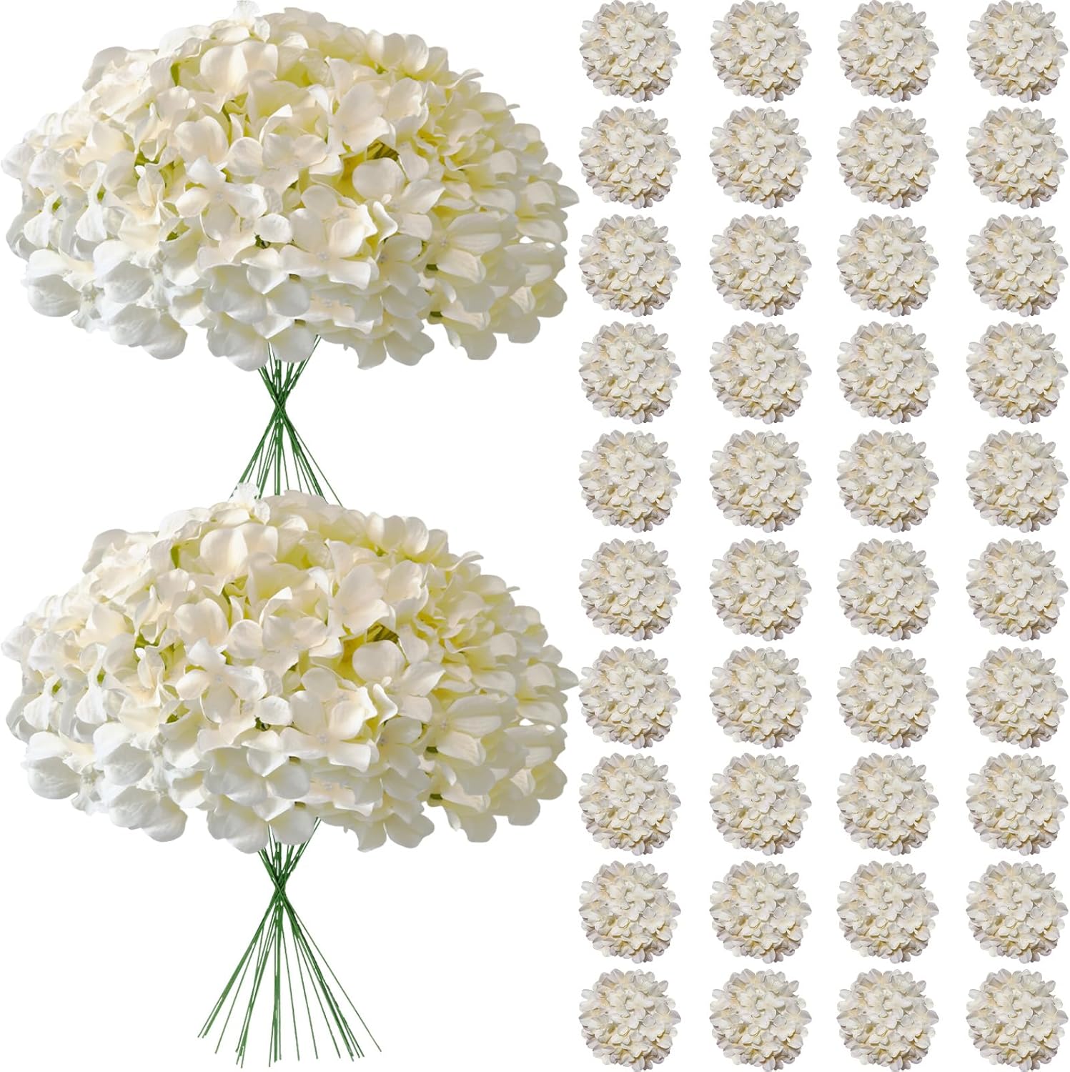 Blue Artificial Flowers — 65 Pcs