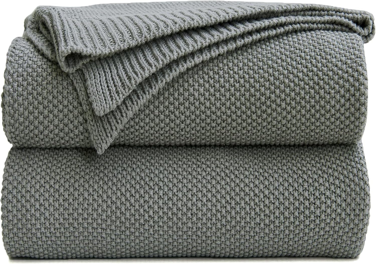 Knit Beige Throw Pillow — 60" — 60"x80"