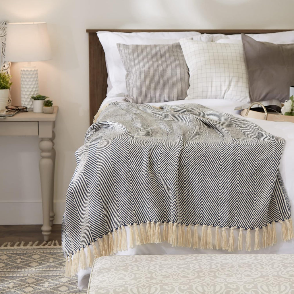 Farmhouse Beige Throw Pillow — 60" - View 5