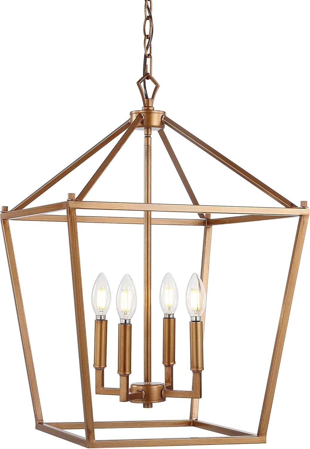 Antique Farmhouse Gold LED Bulb — 4-Light — 16"
