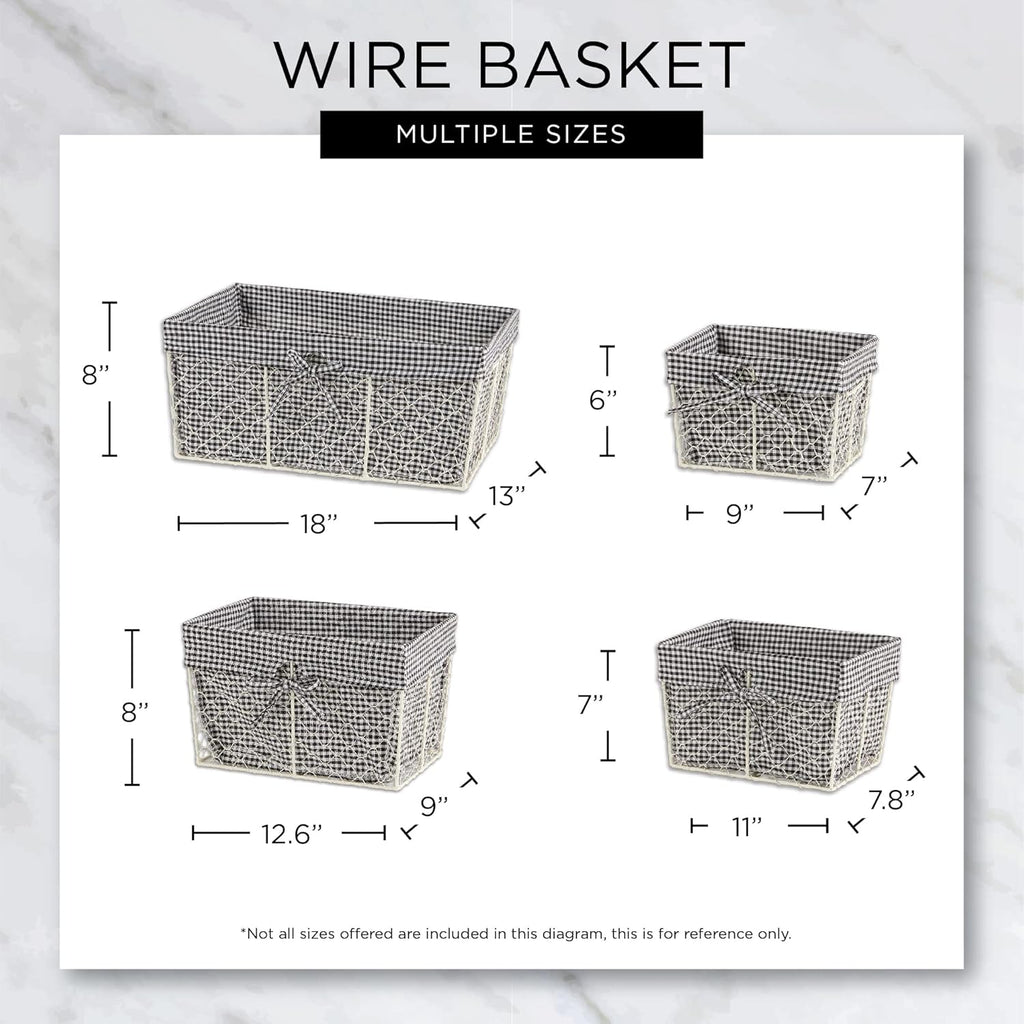 Vintage Farmhouse Black Storage Basket — 6" - View 8