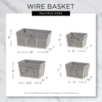 Vintage Farmhouse Black Storage Basket — 6" - View 8
