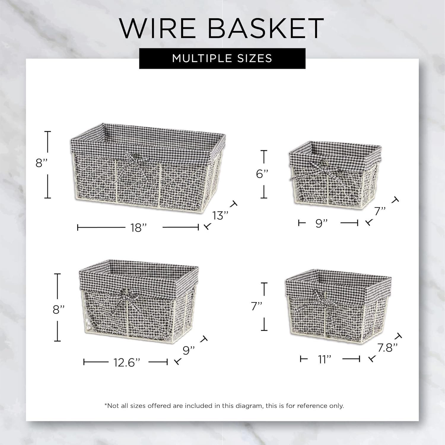 Vintage Farmhouse Black Storage Basket — 6" - View 8