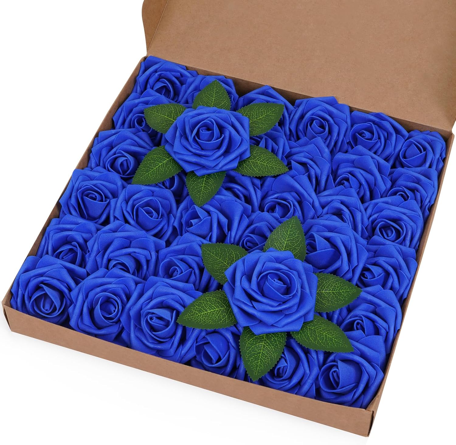 Black Artificial Flowers — Royal Blue