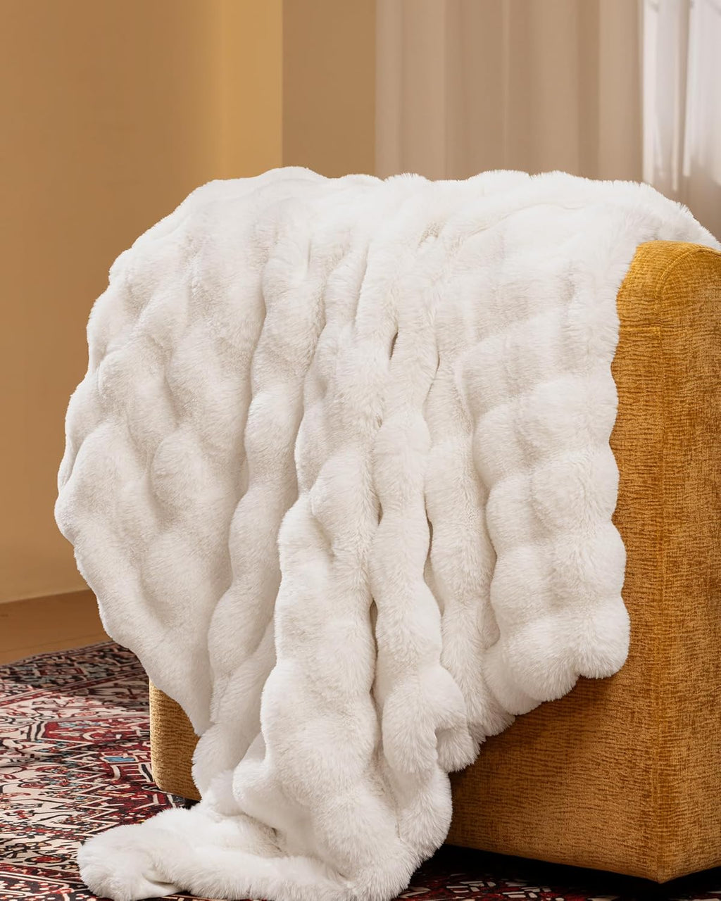 Luxe Beige Throw Pillow — 60" - View 2