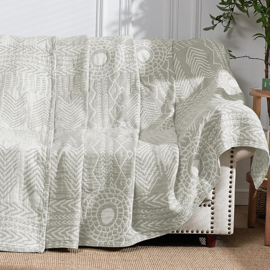 Boho Blue Throw Pillow — 50" — 50"x60"