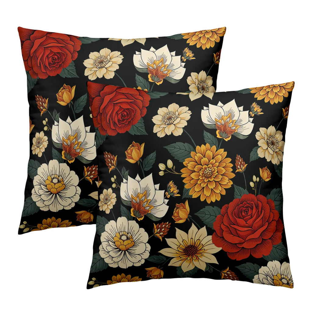 Boho Black Throw Pillow Cover — 18"