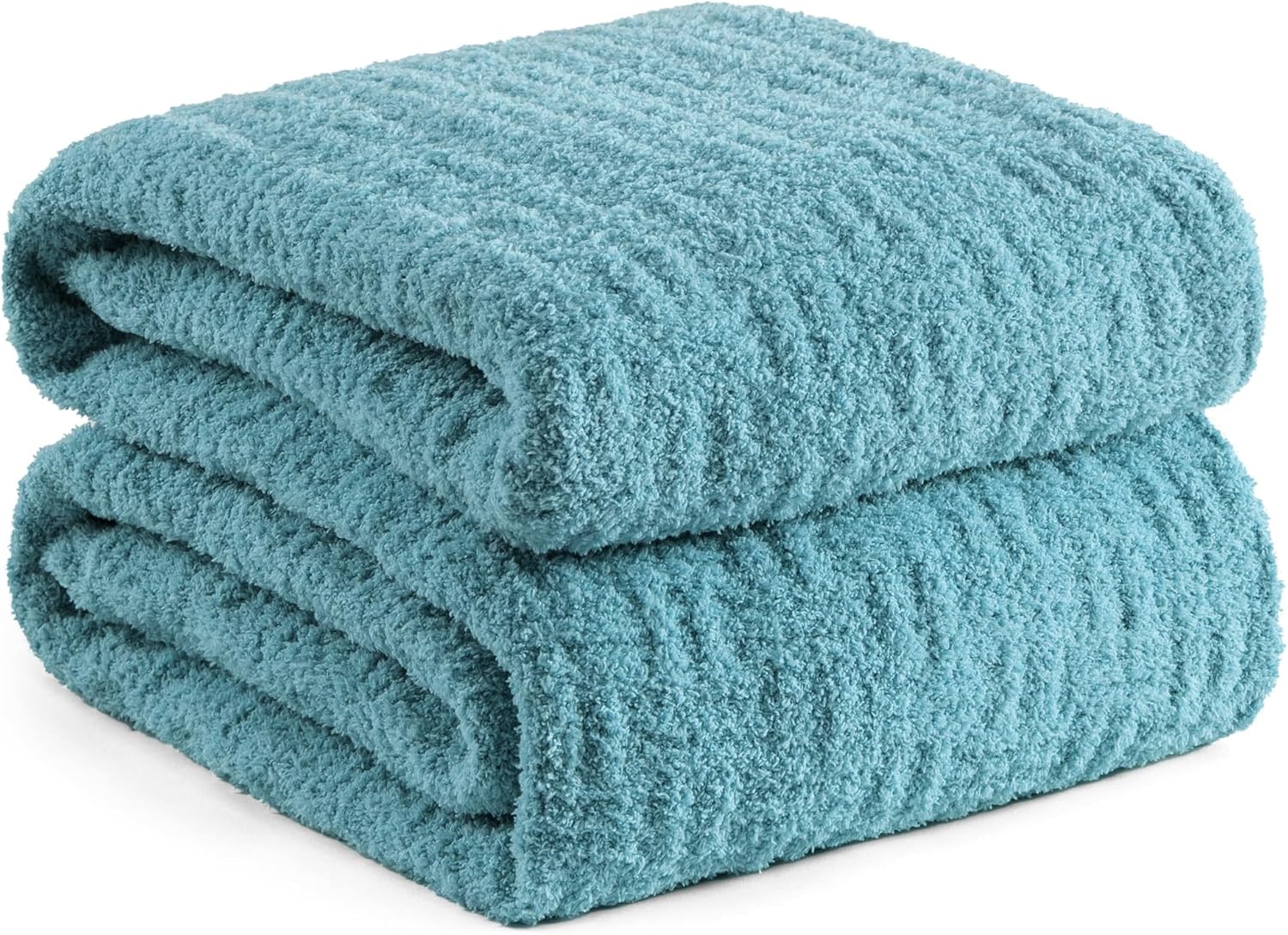 Pom Pom Farmhouse Blue Throw Pillow — 60" — Blue