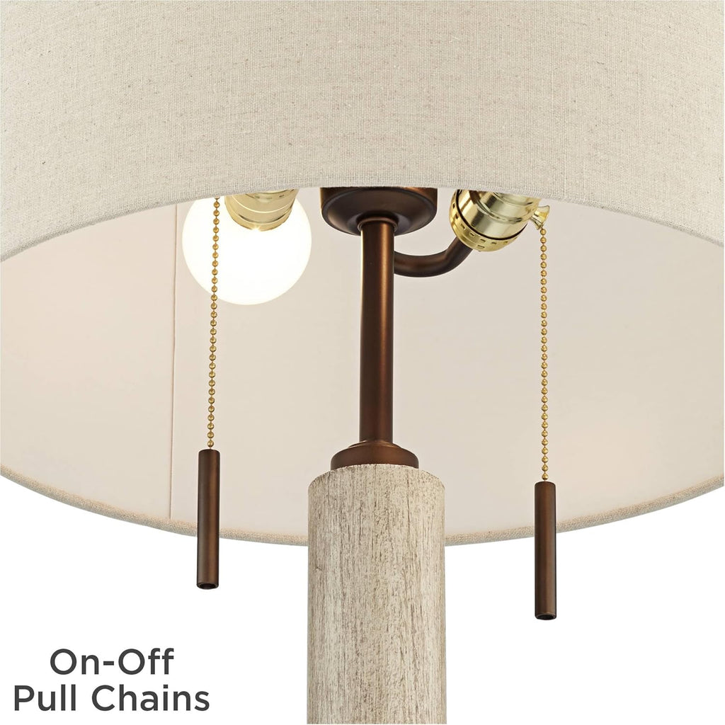 USB Mid-Century Brown Table Lamp — 28.5" - View 5