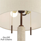 USB Mid-Century Brown Table Lamp — 28.5" - View 5