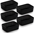 Boho Beige Storage Basket — Black