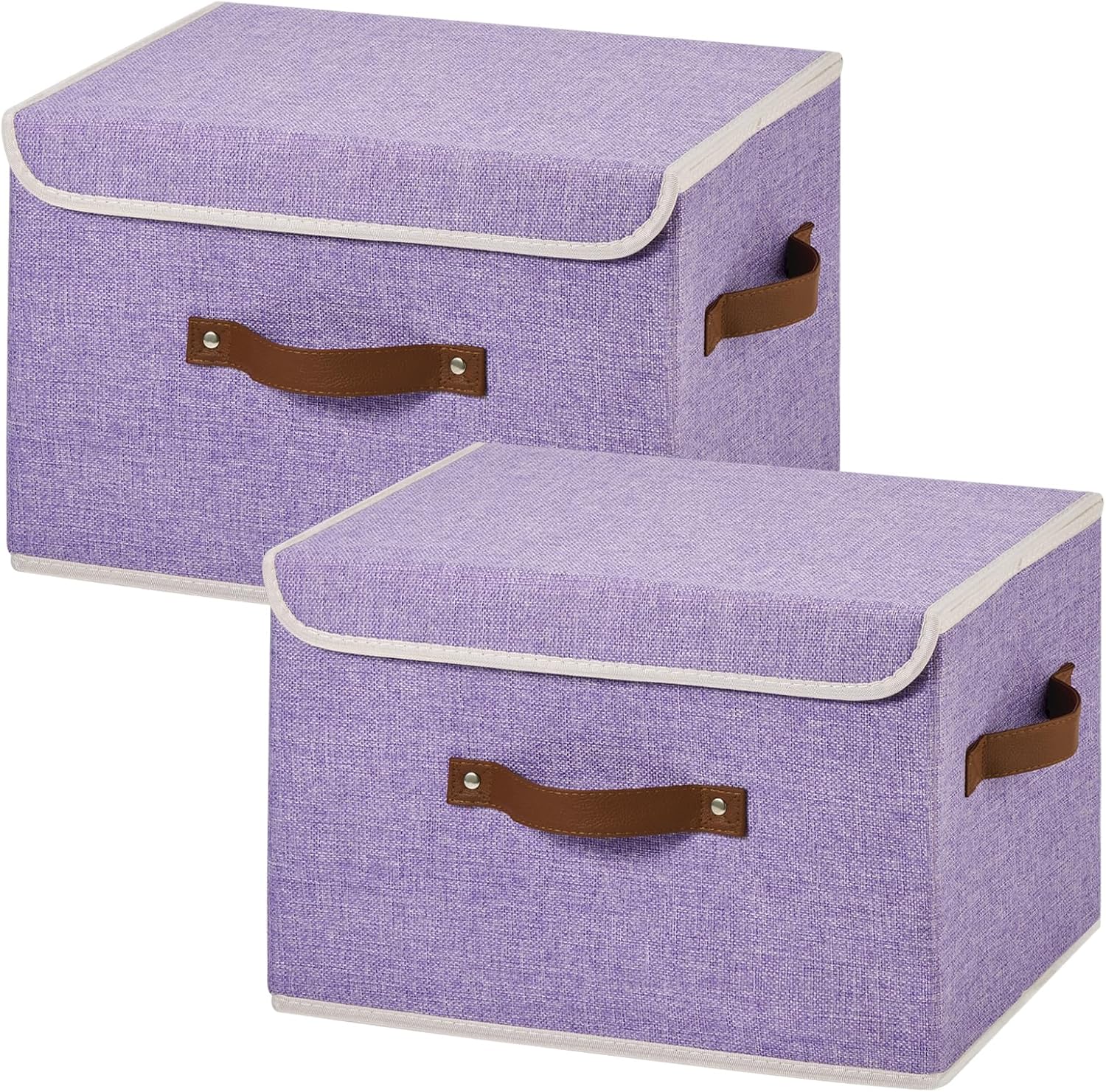 Linen Beige Storage Bin — Set of 1 — Large(set of 2)