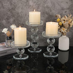 Luxe Glass Pillar Candle — Set of 3 - View 7