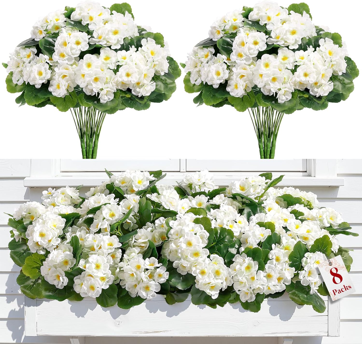 Pink Artificial Plant — White