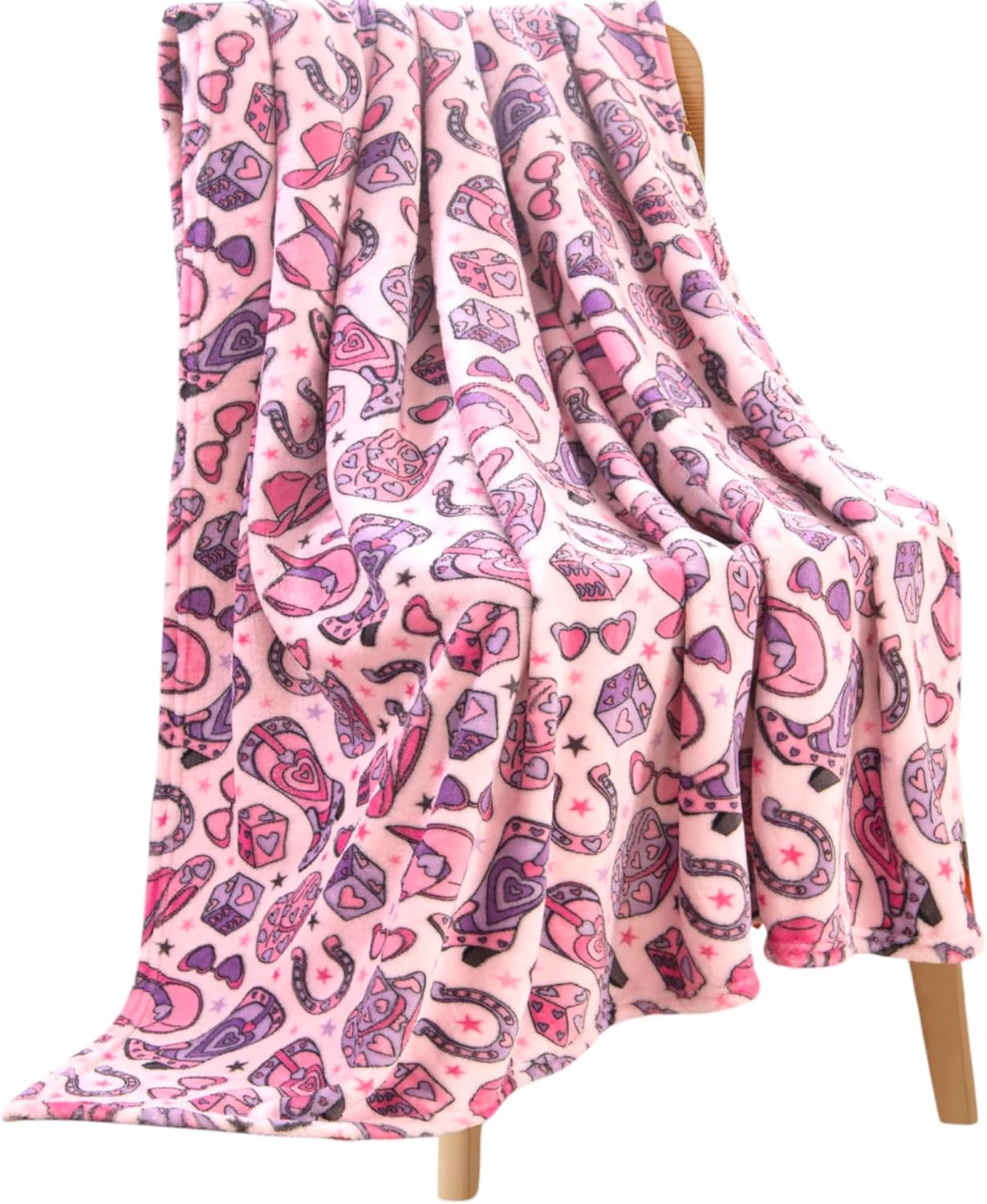 Luxe Pink Throw Pillow — 50x60 — Cowgirl Love