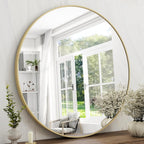 Round Luxe Black Wall Mirror — 32" - View 8