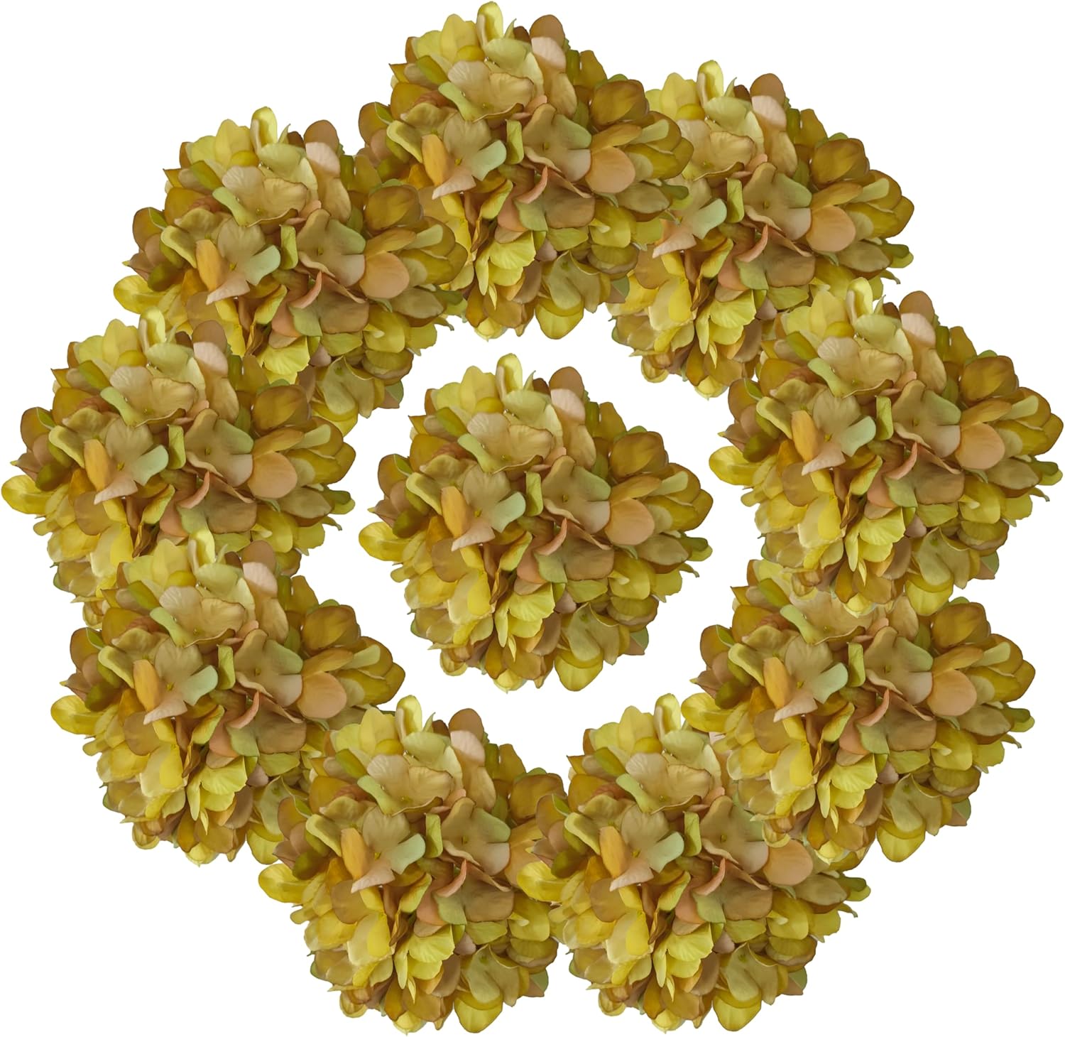 Blue Artificial Plant — 7.1" — Ocher Yellow