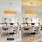 Oval Luxe Black Chandelier — 8-Light - View 6