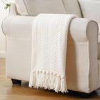 Beige Throw Pillow — 50" - View 4