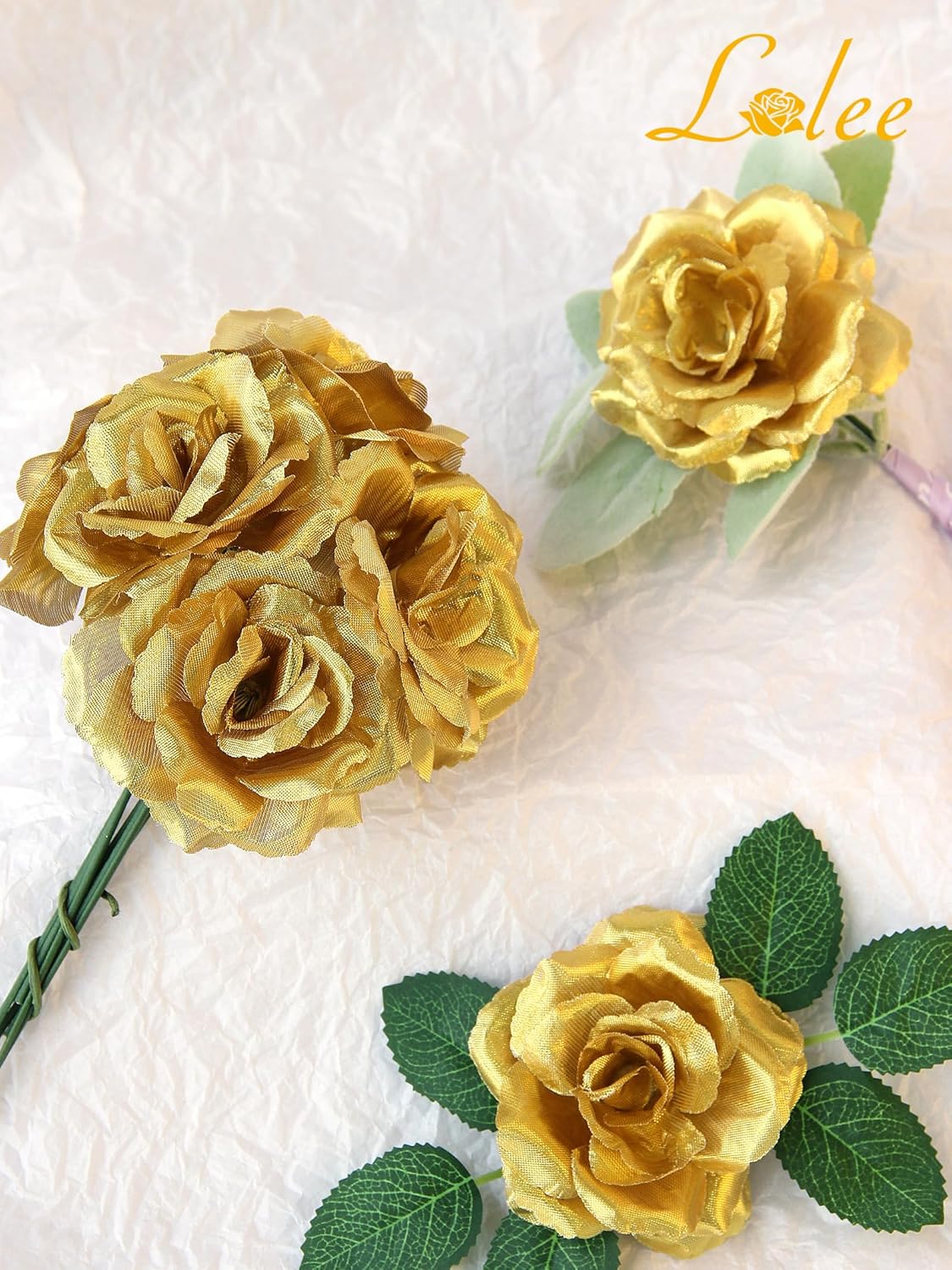 Luxe Black Artificial Flowers — 3.1" - View 4