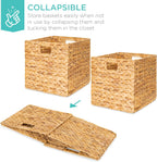 Handwoven Boho Beige Storage Basket — 5x10 - View 3