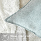 Chenille Beige Throw Pillow Cover — 20" - View 3