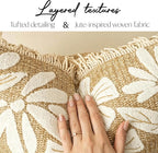 Lumbar Boho Beige Throw Pillow Cover — 20" - View 6