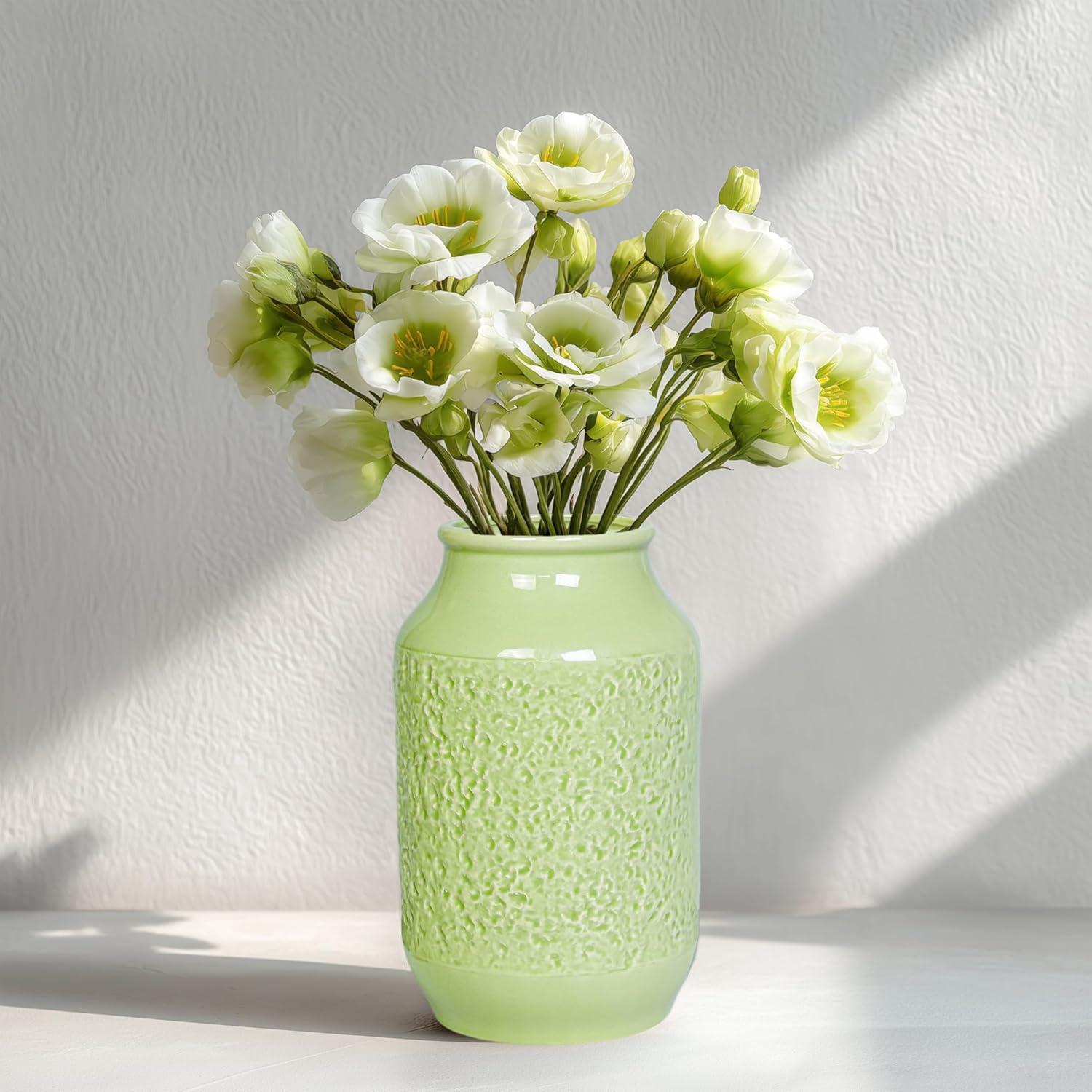 Farmhouse Beige Decorative Vase — 9" — 9 Inch