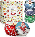 Soy Wax Metal Scented Candle — 4 Pack Christmas