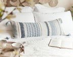 Lumbar Boho Blue Pillow Cover — 36" - View 8
