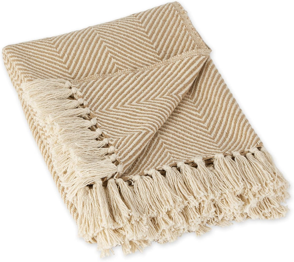 Farmhouse Beige Throw Pillow — 60" — 50x60"