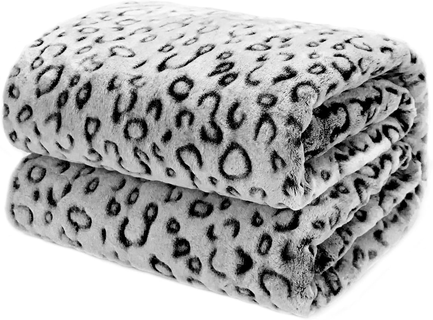Black Throw Pillow — 50" — Black Leopard