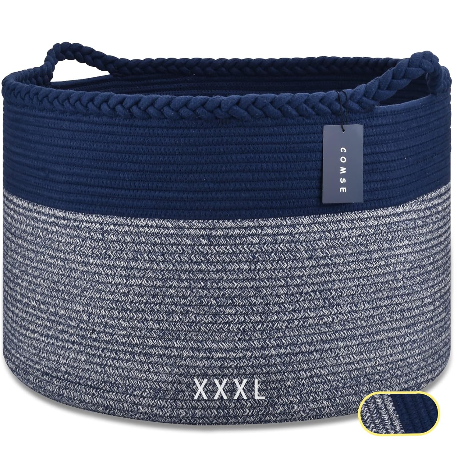 Boho Black Throw Pillow — Navy Blue